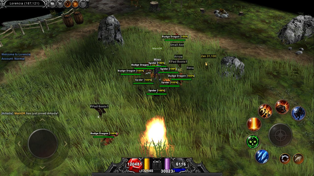 iOS client — spell combat